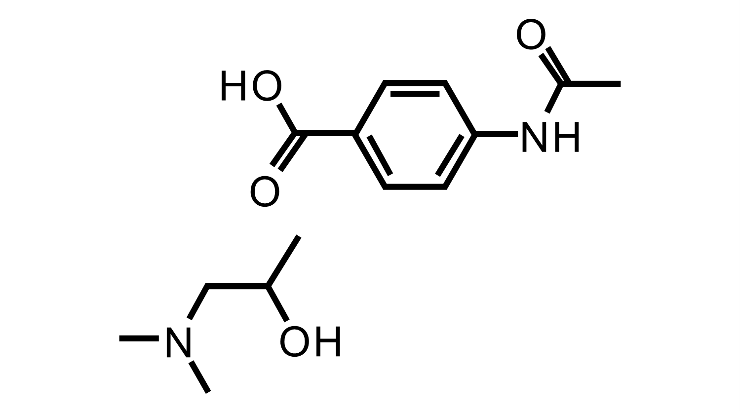 4-acetamidobenzoic acid, compound with 1-(dimethylamino)propan-2-ol (1:1)【61990-51-0】